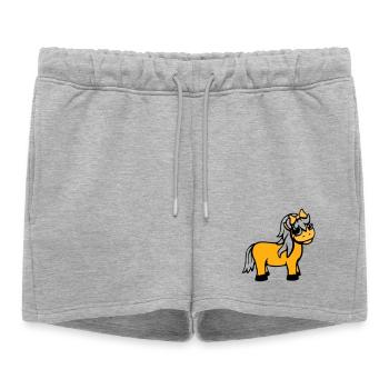 Horse Girl Female Cute Pretty Bow Woman - Women’s Premium Organic Sweatshorts - heather grey - Front - AI Model Female 172 light (172cm)