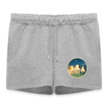Amis pour la vie - Short de survêtement femme premium - gris chiné - Devant - AI Model Female 172 light (172cm)