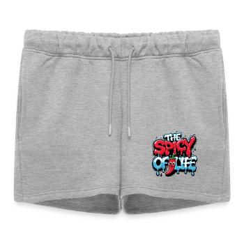 LE PIQUANT DE LA VIE - Short de survêtement femme premium - gris chiné - Devant - AI Model Female 172 light (172cm)