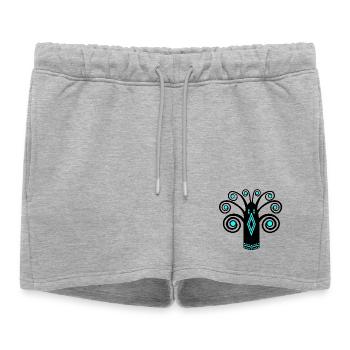 Graphique d’oiseaux - Short de survêtement femme premium - gris chiné - Devant - AI Model Female 172 light (172cm)