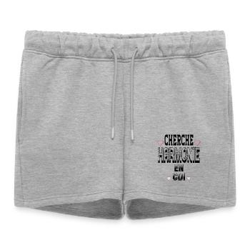 Cherche Harmonie en CDI - Short de survêtement femme premium - gris chiné - Devant - AI Model Female 172 light (172cm)