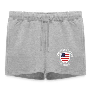Drapeau de football américain - Short de survêtement femme premium - gris chiné - Devant - AI Model Female 172 light (172cm)
