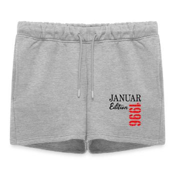 31e anniversaire - janvier 1996 - Short de survêtement femme premium - gris chiné - Devant - AI Model Female 172 light (172cm)