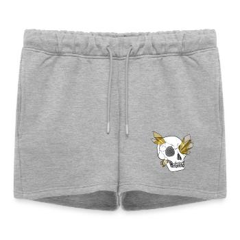 Crâne de Cristal - Humain (par Leni Riosa) - Short de survêtement femme premium - gris chiné - Devant - AI Model Female 172 light (172cm)