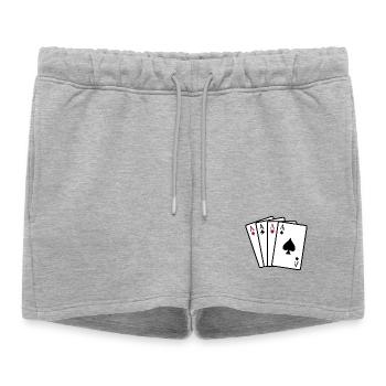 As à jouer aux cartes - Short de survêtement femme premium - gris chiné - Devant - AI Model Female 172 light (172cm)