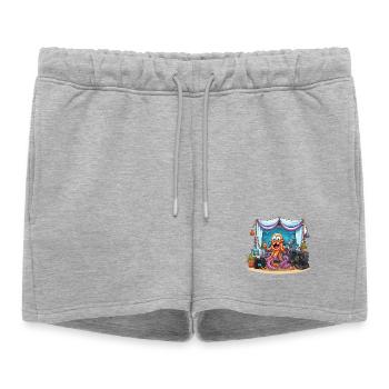 Influenceuse pieuvre sur scène - Short de survêtement femme premium - gris chiné - Devant - AI Model Female 172 light (172cm)