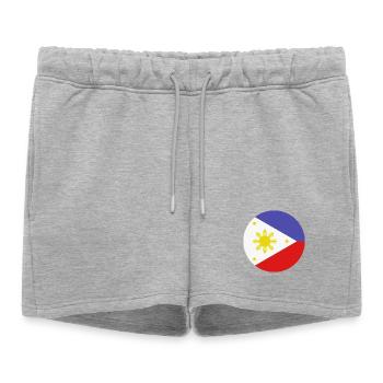Drapeau rond philippin - Short de survêtement femme premium - gris chiné - Devant - AI Model Female 172 light (172cm)