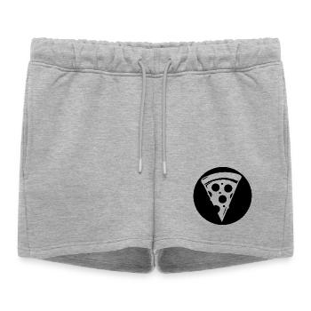 Tranche de pizza - Short de survêtement femme premium - gris chiné - Devant - AI Model Female 172 light (172cm)