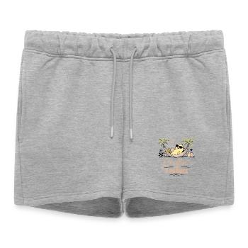 Poussin de Pâques  - Short de survêtement femme premium - gris chiné - Devant - AI Model Female 172 light (172cm)