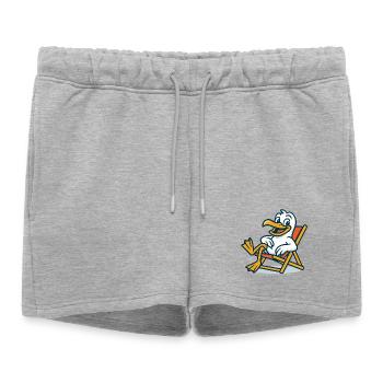 Canard décontracté sur chaise longue - Short de survêtement femme premium - gris chiné - Devant - AI Model Female 172 light (172cm)