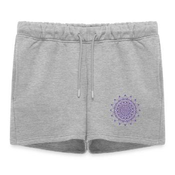 Mandala - Women’s Premium Organic Sweatshorts - heather grey - Front - AI Model Female 172 light (172cm)