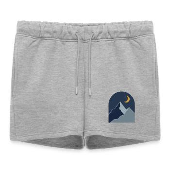 Sérénité de la Montagne de Minuit - Short de survêtement femme premium - gris chiné - Devant - AI Model Female 172 light (172cm)