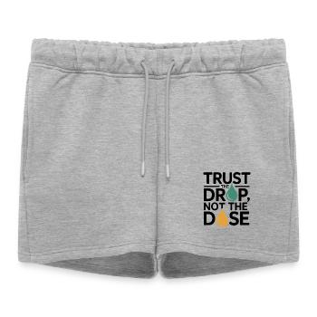 Homeopathy Trust The Drop Not Dose Professional - Short de survêtement femme premium - gris chiné - Devant - AI Model Female 172 light (172cm)