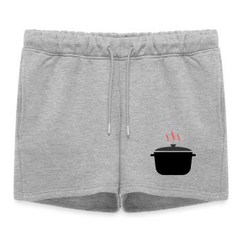 Cooking Pot Steam Cooking - Women’s Premium Organic Sweatshorts - heather grey - Front - AI Model Female 172 light (172cm)