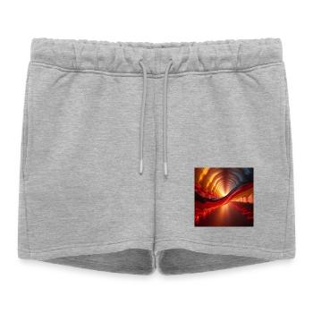flags Germany - Women’s Premium Organic Sweatshorts - heather grey - Front - AI Model Female 172 light (172cm)