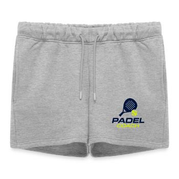 Design du maillot du Padel Coach Sports Club - Short de survêtement femme premium - gris chiné - Devant - AI Model Female 172 light (172cm)