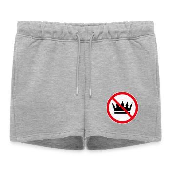 Pas de rois ! (Projet de protestation / 3C) - Short de survêtement femme premium - gris chiné - Devant - AI Model Female 172 light (172cm)
