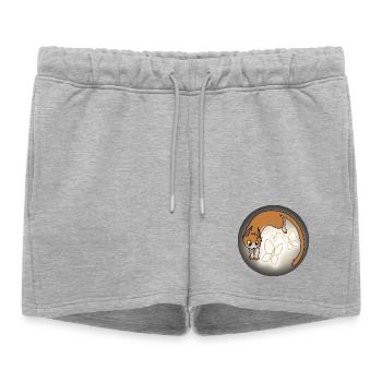 Whiskers of Light - Women’s Premium Organic Sweatshorts - heather grey - Front - AI Model Female 172 light (172cm)