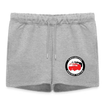 Firefighters Against Racism Symbol - Women’s Premium Organic Sweatshorts - heather grey - Front - AI Model Female 172 light (172cm)