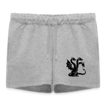 dragon - Short de survêtement femme premium - gris chiné - Devant - AI Model Female 172 light (172cm)