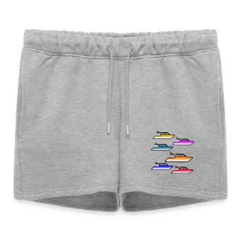 Bateaux à moteur - Short de survêtement femme premium - gris chiné - Devant - AI Model Female 172 light (172cm)