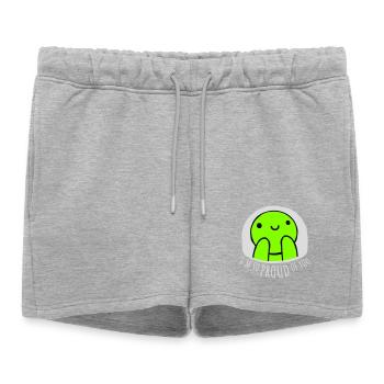 I'm So Proud Of You Heartily Encouraging Saying - Women’s Premium Organic Sweatshorts - heather grey - Front - AI Model Female 172 light (172cm)