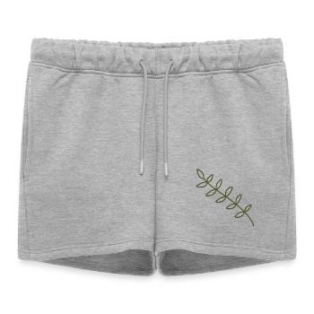 Vigne olivier diagonale - Short de survêtement femme premium - gris chiné - Devant - AI Model Female 172 light (172cm)