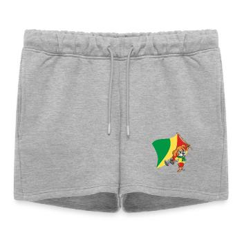 Congo (Brazzaville) fan chien - Short de survêtement femme premium - gris chiné - Devant - AI Model Female 172 light (172cm)