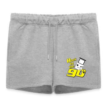 Fête des années 90 , Soirée à thème , Jeux rétro des années 90 (25) - Short de survêtement femme premium - gris chiné - Devant - AI Model Female 172 light (172cm)