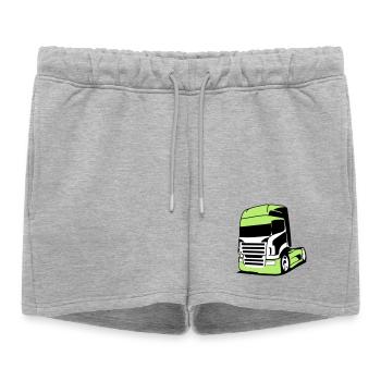 Camion V8 saisissant - Short de survêtement femme premium - gris chiné - Devant - AI Model Female 172 light (172cm)