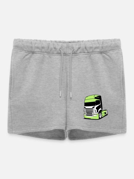 Camion V8 saisissant - Short de survêtement femme premium - gris chiné