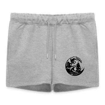 The Great Black Wave - Women’s Premium Organic Sweatshorts - heather grey - Front - AI Model Female 172 light (172cm)