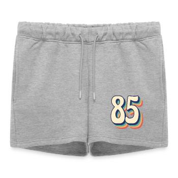 T-Shirt rétro Vintage numéro 85 quatre-vingt-cinq - Short de survêtement femme premium - gris chiné - Devant - AI Model Female 172 light (172cm)