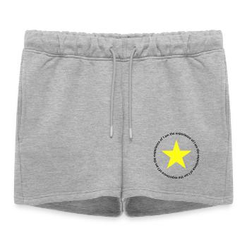 Mantrique 2 - Je suis - Short de survêtement femme premium - gris chiné - Devant - AI Model Female 172 light (172cm)