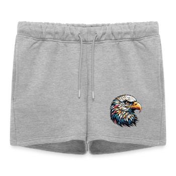 Aigle - Short de survêtement femme premium - gris chiné - Devant - AI Model Female 172 light (172cm)