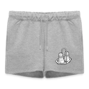 Salt Shakers | Salt shaker - Women’s Premium Organic Sweatshorts - heather grey - Front - AI Model Female 172 light (172cm)