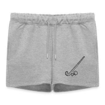 Bâton et balle de hockey sur gazon - Short de survêtement femme premium - gris chiné - Devant - AI Model Female 172 light (172cm)