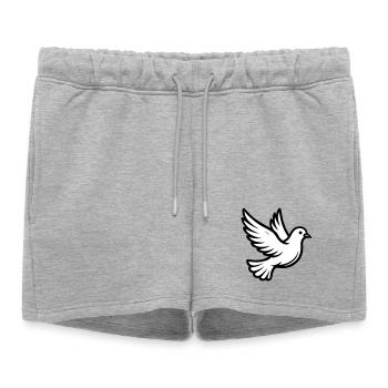 Colombe de la Paix Colombe - Short de survêtement femme premium - gris chiné - Devant - AI Model Female 172 light (172cm)