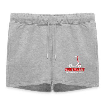 Trotinette course internationale super bike - Short de survêtement femme premium - gris chiné - Devant - AI Model Female 172 light (172cm)