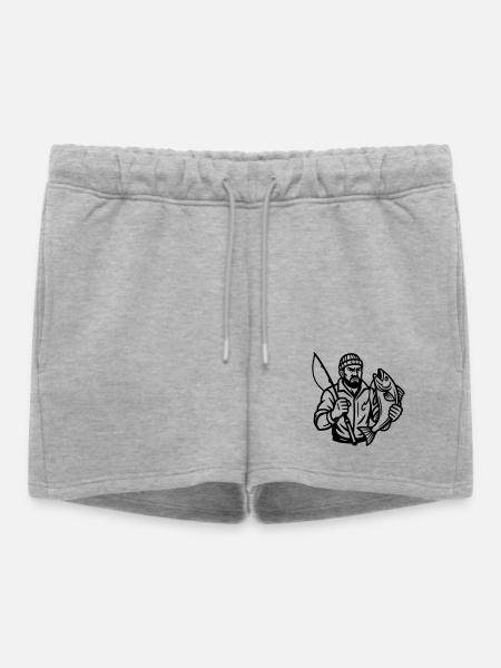 Angler - Frauen Premium Organic Sweatshorts - Grau meliert