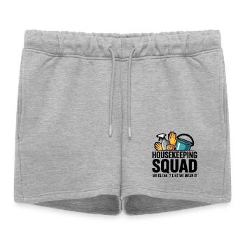 Funny Cleaning Design - Women’s Premium Organic Sweatshorts - heather grey - Front - AI Model Female 172 light (172cm)