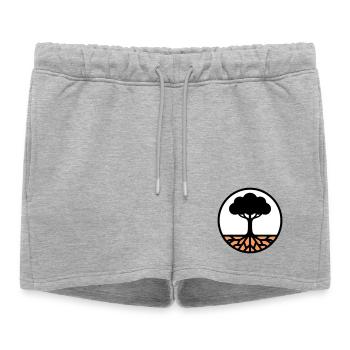 Icône du Cercle de l’Arbre de Vie - Short de survêtement femme premium - gris chiné - Devant - AI Model Female 172 light (172cm)