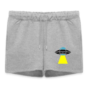 Vaisseau spatial extraterrestre OVNI Light - Short de survêtement femme premium - gris chiné - Devant - AI Model Female 172 light (172cm)