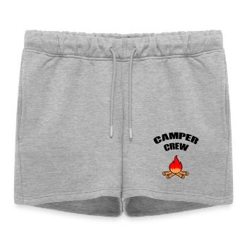 Romance autour de la flamme du feu de camp - Short de survêtement femme premium - gris chiné - Devant - AI Model Female 172 light (172cm)
