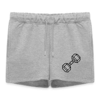 Entraînement avec haltères Icon - Short de survêtement femme premium - gris chiné - Devant - AI Model Female 172 light (172cm)