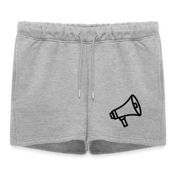 mégaphone - Short de survêtement femme premium - gris chiné - Devant - AI Model Female 172 light (172cm)