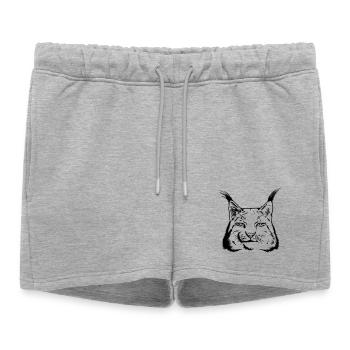 lynx - Women’s Premium Organic Sweatshorts - heather grey - Front - AI Model Female 172 light (172cm)