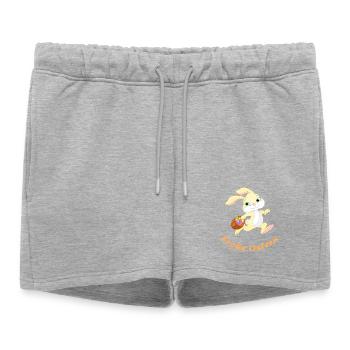 Pâques - Short de survêtement femme premium - gris chiné - Devant - AI Model Female 172 light (172cm)