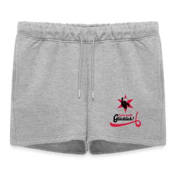 manger - Short de survêtement femme premium - gris chiné - Devant - AI Model Female 172 light (172cm)