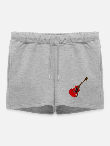 guitar - Women’s Premium Organic Sweatshorts - heather grey
